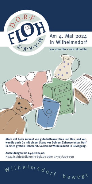 Simple Illustration auf der Möbel, Kleidung und ein Teddy zu sehen sind