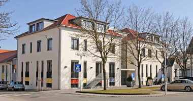 Das Gebäude des Familienzentrums Hoffmannhaus Wilhelmsdorf